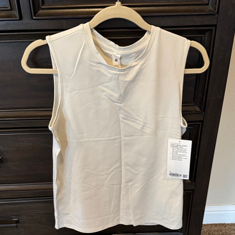 NWT Lululemon Love Cotton Tank Bone Small